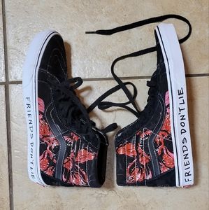 Vans x Stranger Things Sk8-Hi Reissue Black & Red Skate Shoes